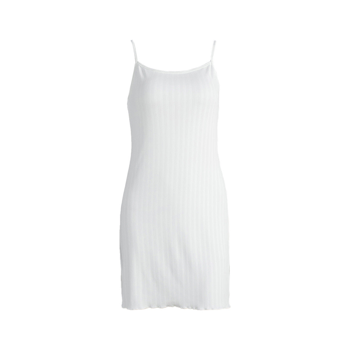 Women’s White Spaghetti Strap Nightdress – Comfortable Casual Sleepwear Mini Dress